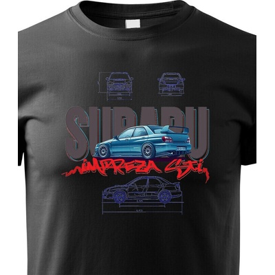 Dětské tričko Subaru impreza STI Černá Canvas Bezvatriko.cz 2330