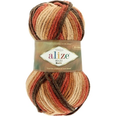 Alize Superlana Maxi Batik 7784 hnedo gaštanová