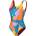 Speedo Дамски бански костюм Speedo Printed U-Back Swimsuit Womens - Green/Orange