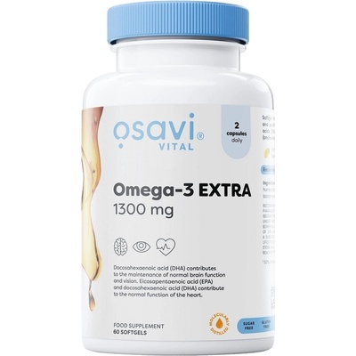 Osavi Omega-3 Extra Molecularly Distilled 1300 mg, 60 Softgels