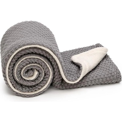 T tomi Detská pletená deka Winter Waves Cloud grey
