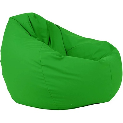 PUFRELAX Пуф, круша, 320л. , Nirvana Grande - Teteron Green, За открито, Перящ се калъф, Пълнеж от Полистиролни перли (PUF-G-NGR-TEX-GR)