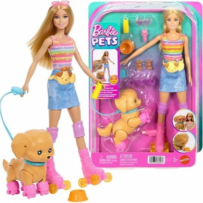 Mattel Barbie a pejsek na kolečkových bruslích
