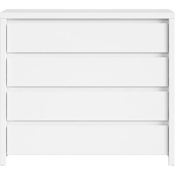 Image 1 of Black Red White Скрин с четири чекмеждета kaspian kom4s бял