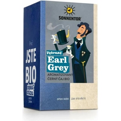 Sonnentor vybraný Earl Grey bio aromatizovaný černý čaj 27 g balení 6 ks