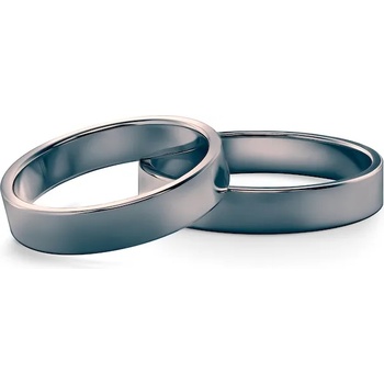 Image 1 of SAVICKI Сватбени халки: черно злато, плоски. 4 мм