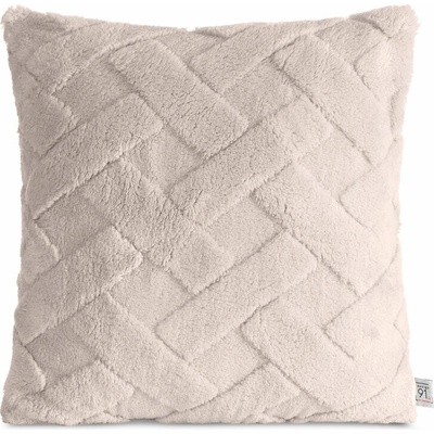 Takoy DESIGN 91 CARO z mäkkého plyšu zdobená reliéfnym vzorom-HF-461255 45 x 45 cm