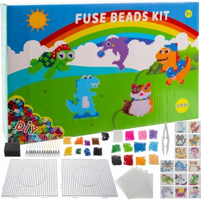 Kruzzel 21207 Zažehlovací korálky sada 6500 ks + šablony – Zboží Mobilmania