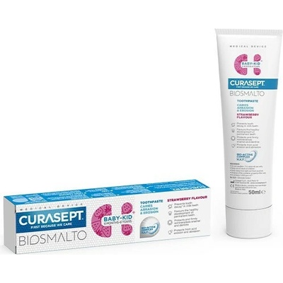 Curasept Biosmalto od 6 mesiacov-6 rokov bez fluoridu jahoda 50 ml