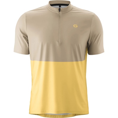 Gonso Мъжка фланелка с къс ръкав за колоездене Gonso Adventure Jersey Halfzip Cycling jersey - Yellowfinch / Jonesboro - размер XL (056-4107-0414)