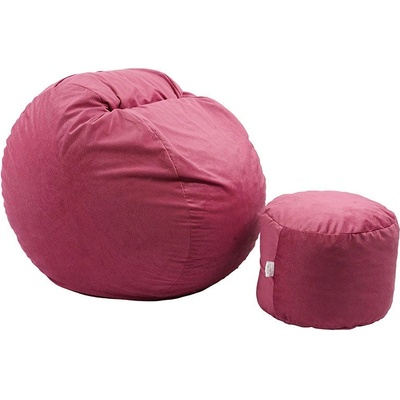 PUFRELAX Комплект Барбарон с табуретка за крака 500л. Matusalem, Fandango, Перящ се калъф, Подходящ за деца, Пълнеж с микс от мемори пяна и дунапрен, Гама Premium (PUF-M-MO-PT-FND)