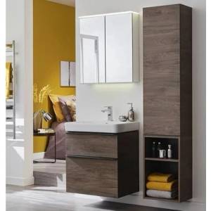 Geberit Долен шкаф Geberit Smyle Square за стенен умивалник, орех, 2 чекмеджета, 74 см (500.353.JR.1)