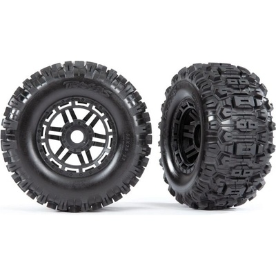 Traxxas Гуми Траксас Макс фабрично залепени Traxxas Maxx Sledgehammer Tires & wheels, assembled, glued (2.8' outer, 3.6' inner) 2броя чифт TRX8973 (TRX8973)