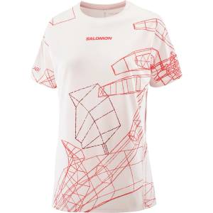Salomon Дамска тениска Salomon Women's S/Lab Speed Tee Running shirt - Lilac Ash / Fiery Red (916-5910-0112)