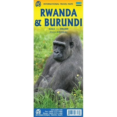 mapa Rwanda,Burundi 1:300 t. ITM - nové vydání