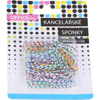 TOTO Sponka kancelářská pruhovaná 40 ks 28 mm