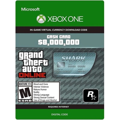 Grand Theft Auto Online Megalodon Shark Cash Card 8,000,000$
