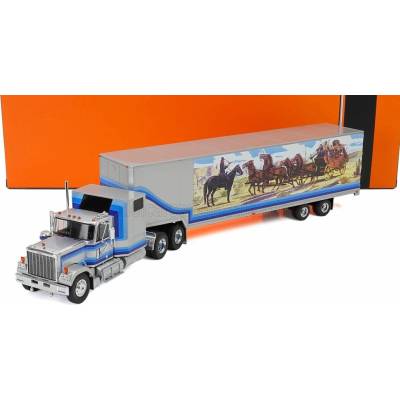 IXO MODELS GMC GENERAL TRUCK KOFFER SZ 1980 GREY LIGHT BLUE 1:43