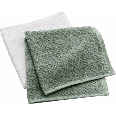 Douceur d'intérieur Gourmet biele zelené uteráky v súprave 2 ks 50 x 50 cm