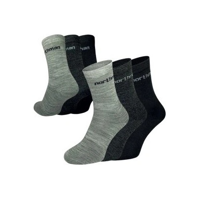 Northman Liner Merino 3-pack šedá