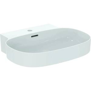 Ideal Standard Atelier Linda-X 60 см лъскава бяла мивка за стенен монтаж с отвор за смесител и преливник (T475501)