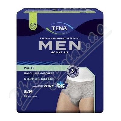 TENA Men Pants Normal ink.kalh.772703 S/M grey 9 ks