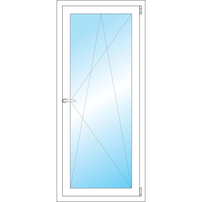 OKNA HNED Plastové okno 63x143 cm (630x1430 mm) bílé otevíravé a sklopné pravé