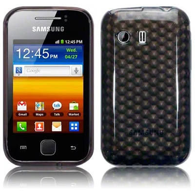 Samsung Galaxy Y S5360 Силиконов Калъф Черен TPU + Протектор