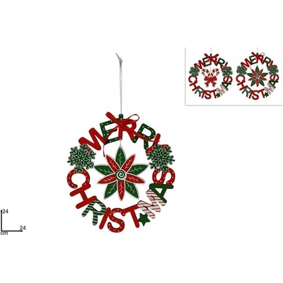 PROHOME - Dekorace Merry Christmas 24cm různé druhy