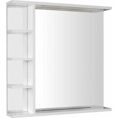 Aqualine Korin Strip zrcadlo 70 x 70 x 12 cm LED osvětlení a police bílá KO360S