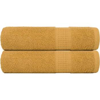 vidaXL Кърпи за душ FROGN 2 бр. Златисти 70x140 см 360 г/м2 (136809)