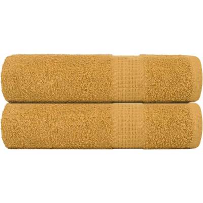 vidaXL Кърпи за душ FROGN 2 бр. Златисти 70x140 см 360 г/м2 (136809)