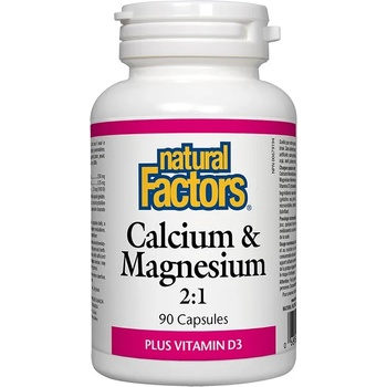 Natural Factors Calcium & Magnesium 2: 1, 90 капсули, Natural Factors (1625 NF)