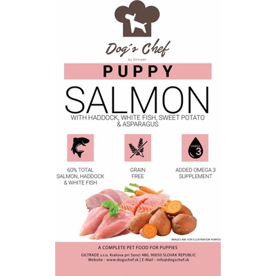 Dog's Chef Salmon & Haddock With Sweet Potato and Asparagus All Puppies 15 kg