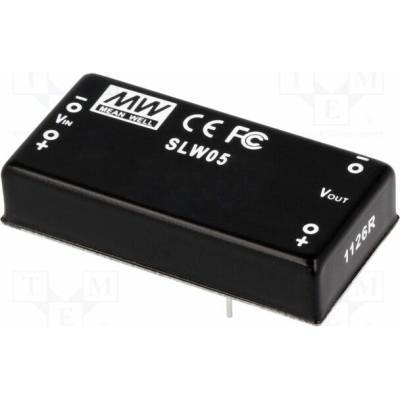 MEAN WELL SLW05C-12 Měnič: DC/DC; 5W; Uvst: 36÷72VDC; Uvýst: 12VDC; Ivýst: 416,66mA; THT