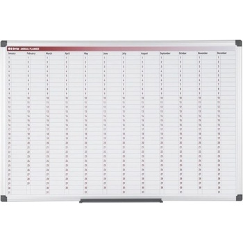 Bi-Office Ročná plánovacia tabuľa, magnetická, dni, 900 x 600 mm