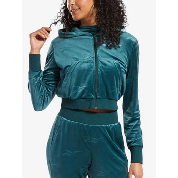 Reebok Classics Energy Q4 Velour Full-Zip Hoodie Teal