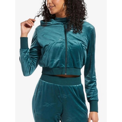 Reebok Classics Energy Q4 Velour Full-Zip Hoodie Teal