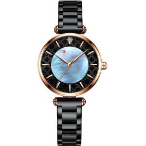 Curren Дамски часовник Curren Zitella, Черен / Розово злато (CURREN-9072-BLACK-ROSEGOLD) Часовници