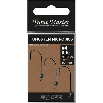 Spro Jigové háčiky Trout Master Tungsten Micro Jig UV Glow veľ.4 0,5g