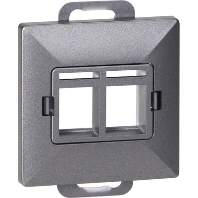 ORNO Čelní deska + tel.-komp. RJ-45 Perla, PC+ARJ45/P2, antracit