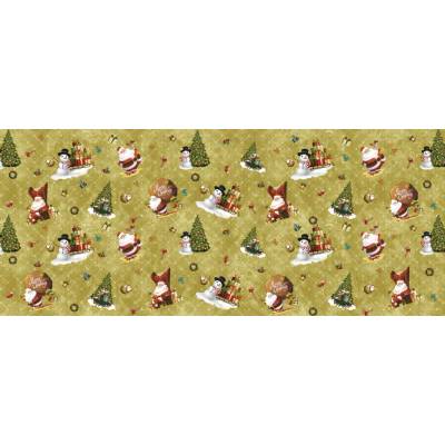 Sanem Plastik 1334 PVC ubrus Florista Vánoce role zlatá role 20 m 140x2000cm