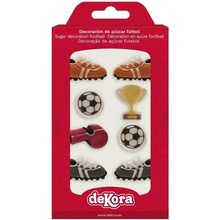 Cukrové zdobení 8ks fotbal Dekora