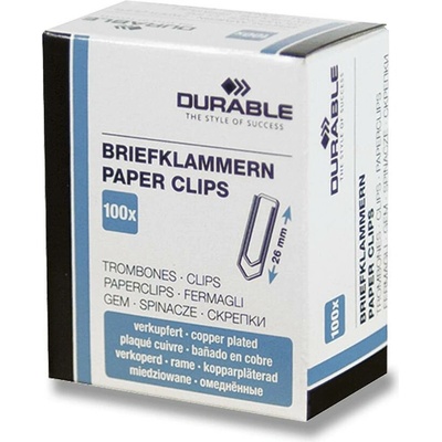 Durable - kancelářské sponky - 26 mm, 100 ks – Zbozi.Blesk.cz