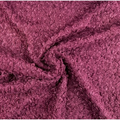 Kabátovina Curly Boucle - Bordová
