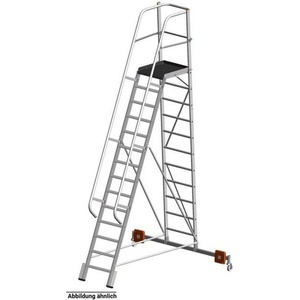 KRAUSE Сгъваема едностранна платформена стълба Krause, Vario Compact, 14 стъпала, основа 2070 м (10833372) (10833372)