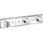 Hansgrohe Термостатичен смесител за душ Hansgrohe RainSelect бял - хром с 2 функции и портиер (15355400)