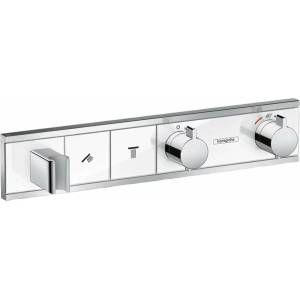 Hansgrohe Термостатичен смесител за душ Hansgrohe RainSelect бял - хром с 2 функции и портиер (15355400)
