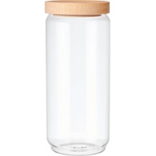 KitchenCraft Idilica Dóza na potraviny s vekom z bukového dreva 1000 ml
