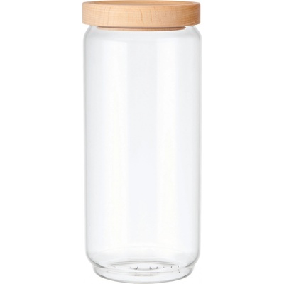 KitchenCraft Idilica Dóza na potraviny s vekom z bukového dreva 1000 ml